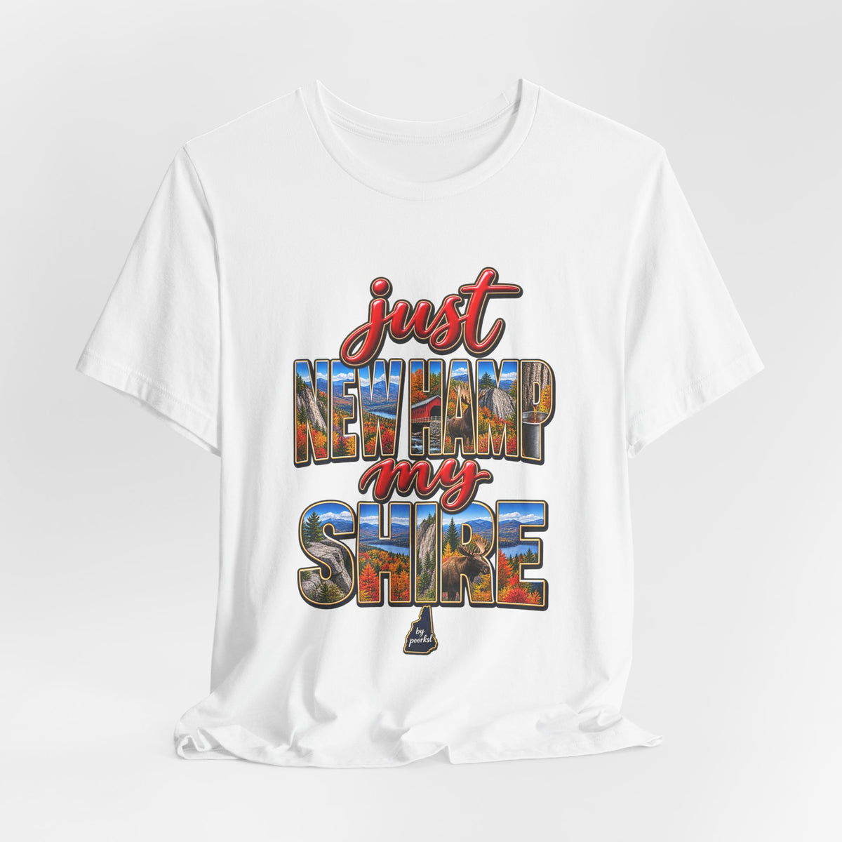 New Hampshire T-shirt- Granite State Unisex Graphic Tee- by Poorksl.