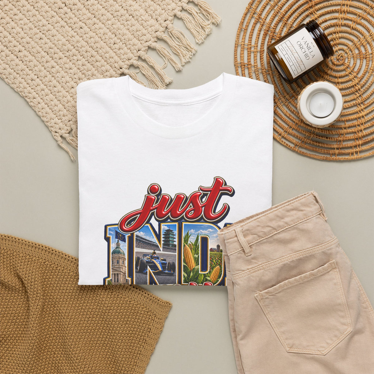 Indiana T-shirt-Hoosier State Unisex Graphic Tee- by Poorksl.