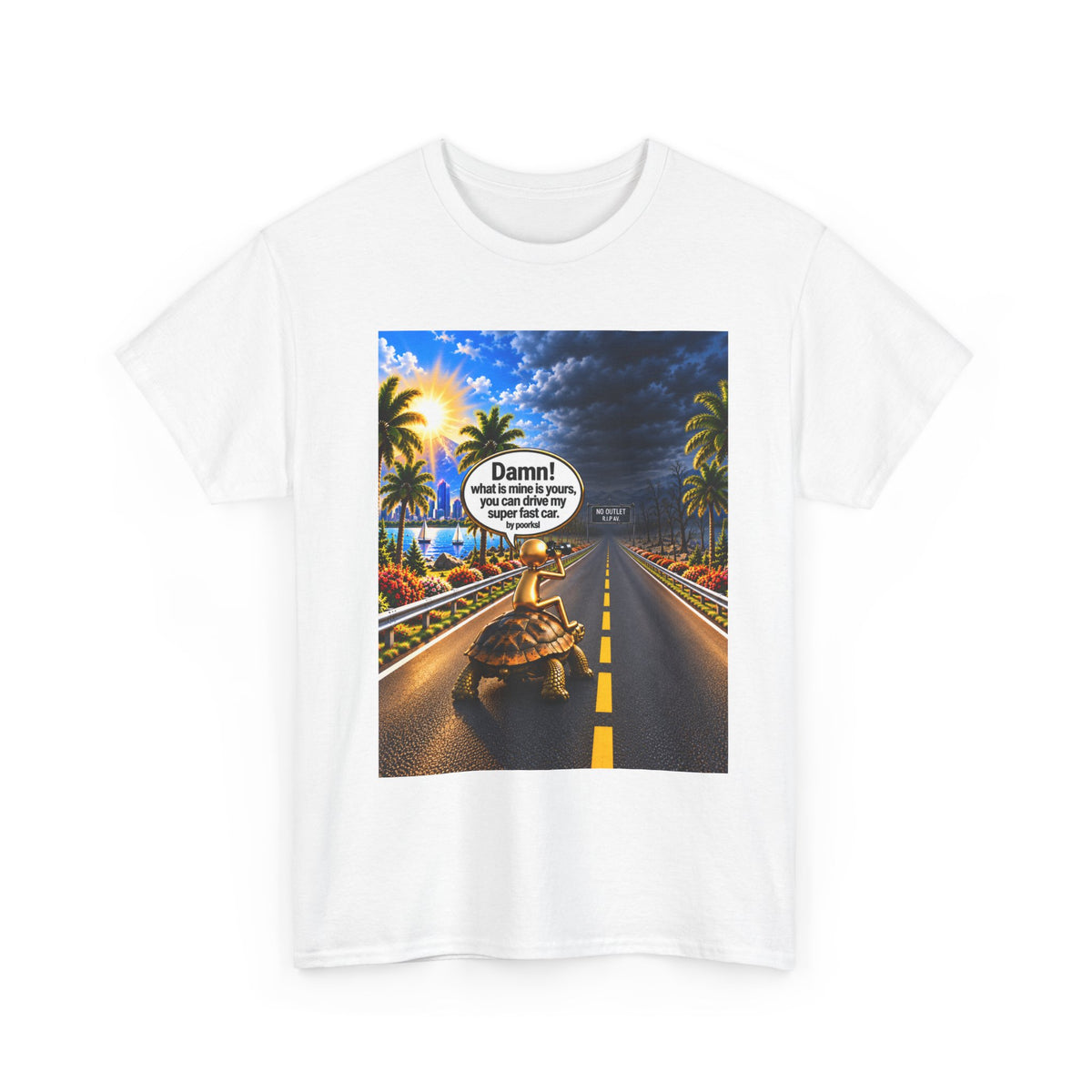 You Can Ride My S. Fast Car Graphic T-shirt-by Poorksl