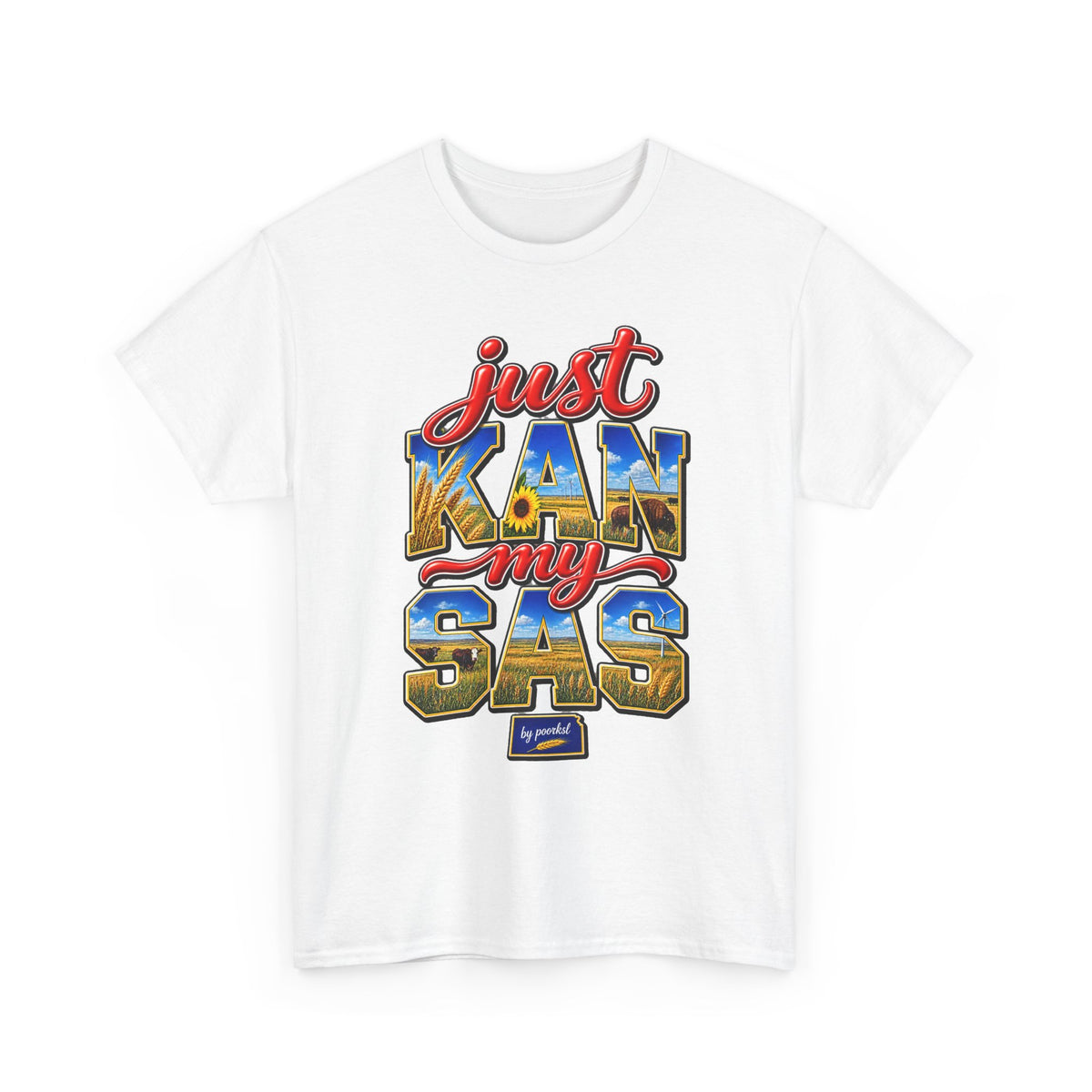 Kansas T-shirt -Sunflower State Unisex Graphic Tee- by Poorksl.