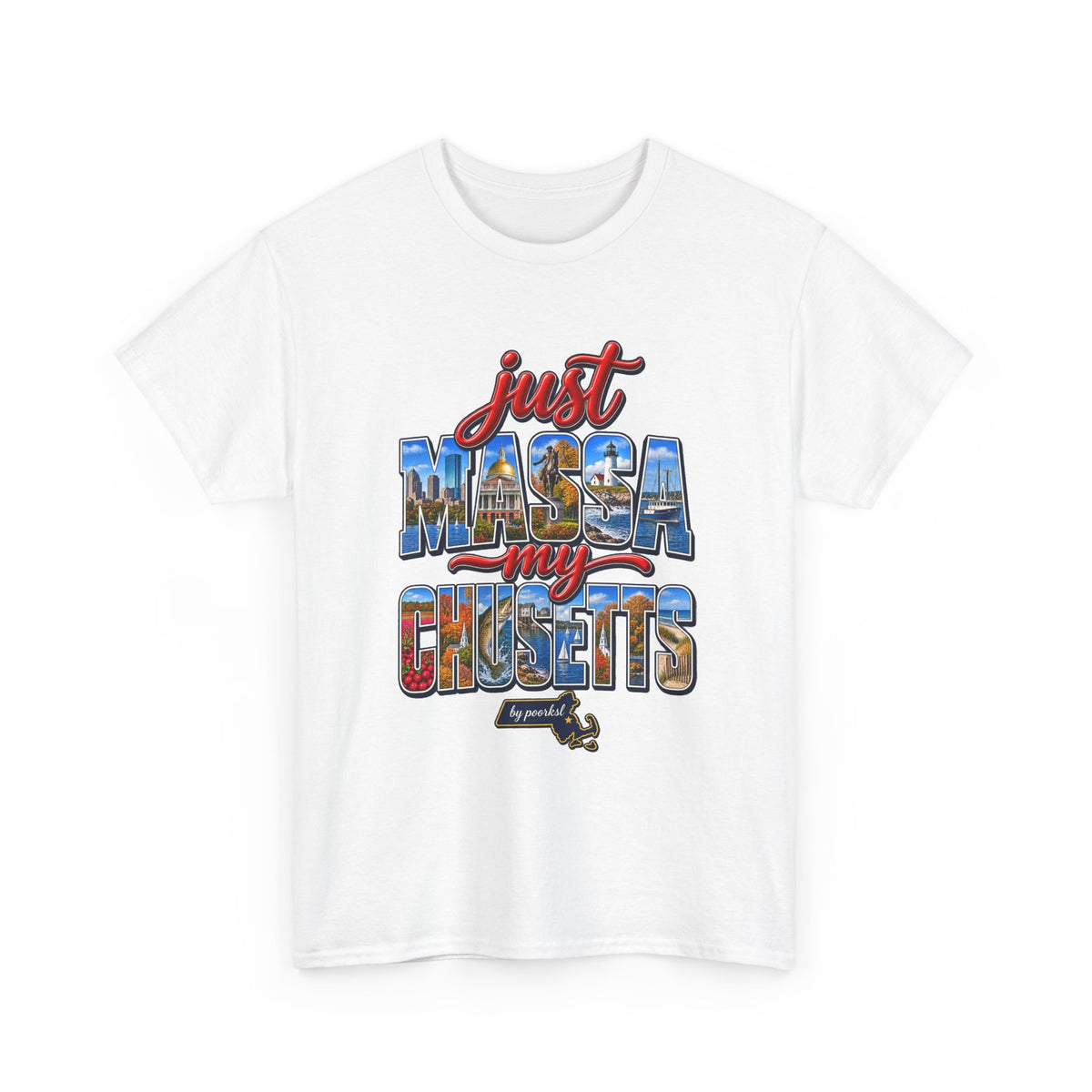 Massachusetts T-shirt-Bay State Unisex Graphic Tee- by Poorksl.