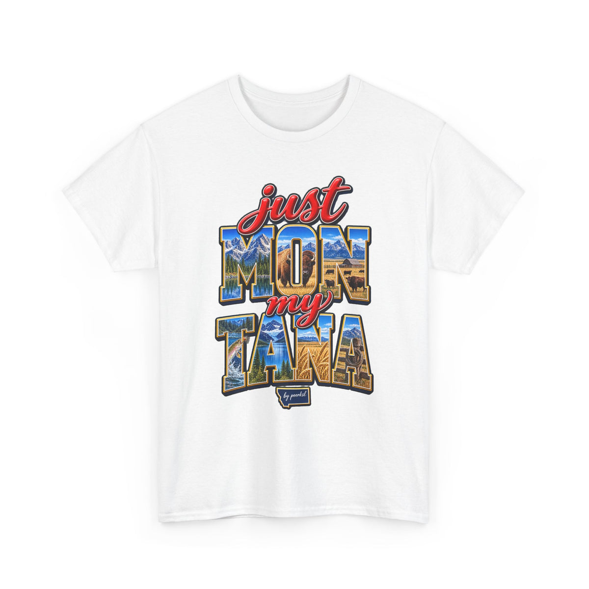 Montana T-shirt- Big Sky County Unisex Graphic Tee- by Poorksl.