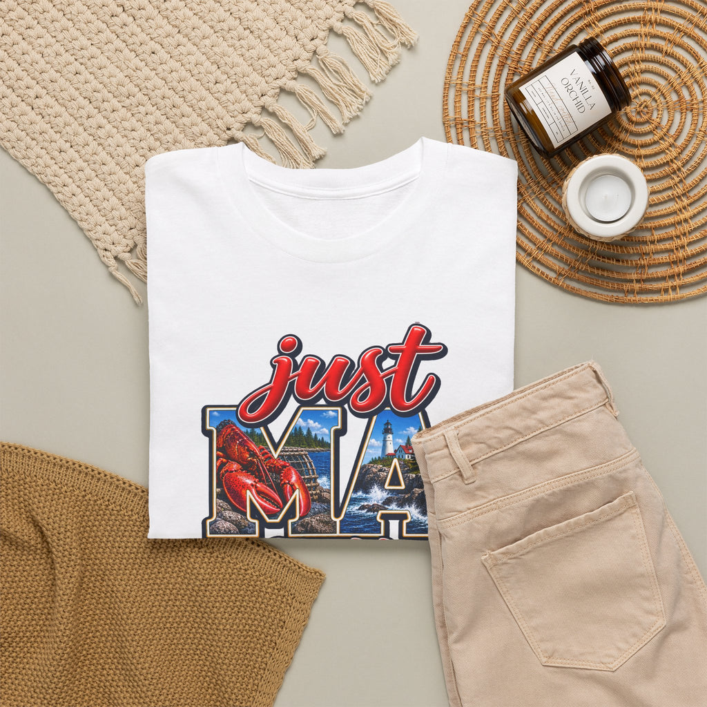 Maine T-shirt-Pine Tree State Unisex Graphic Tee- by Poorksl,