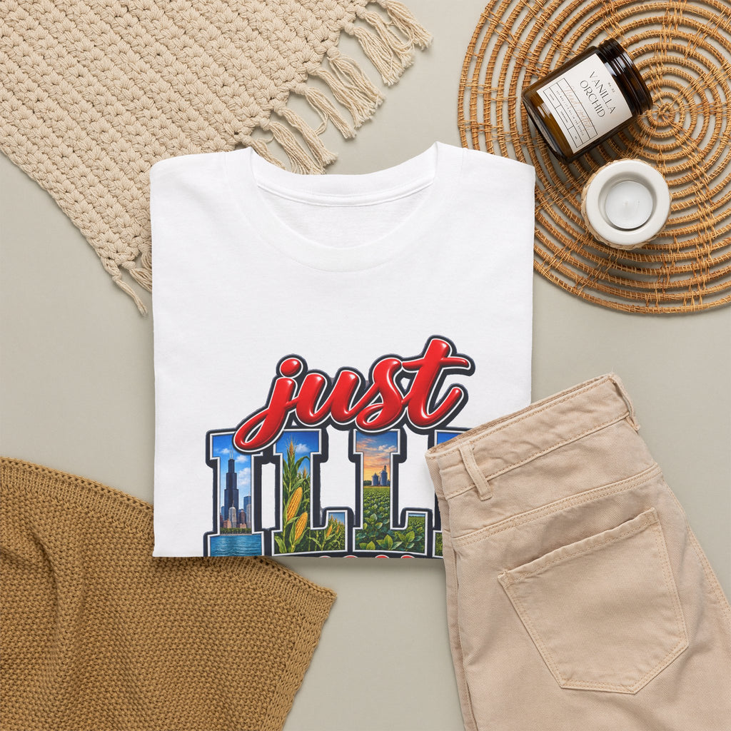 Illinois T-shirt- Land of Lincoln Unisex Graphic Tee-by Poorksl.
