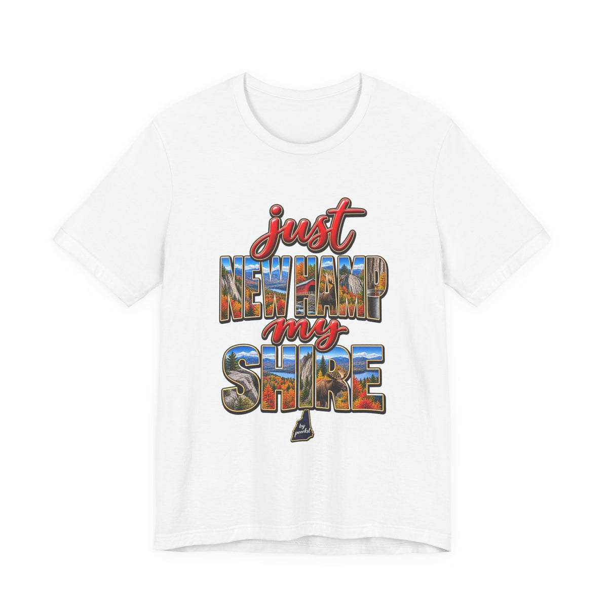 New Hampshire T-shirt- Granite State Unisex Graphic Tee- by Poorksl.