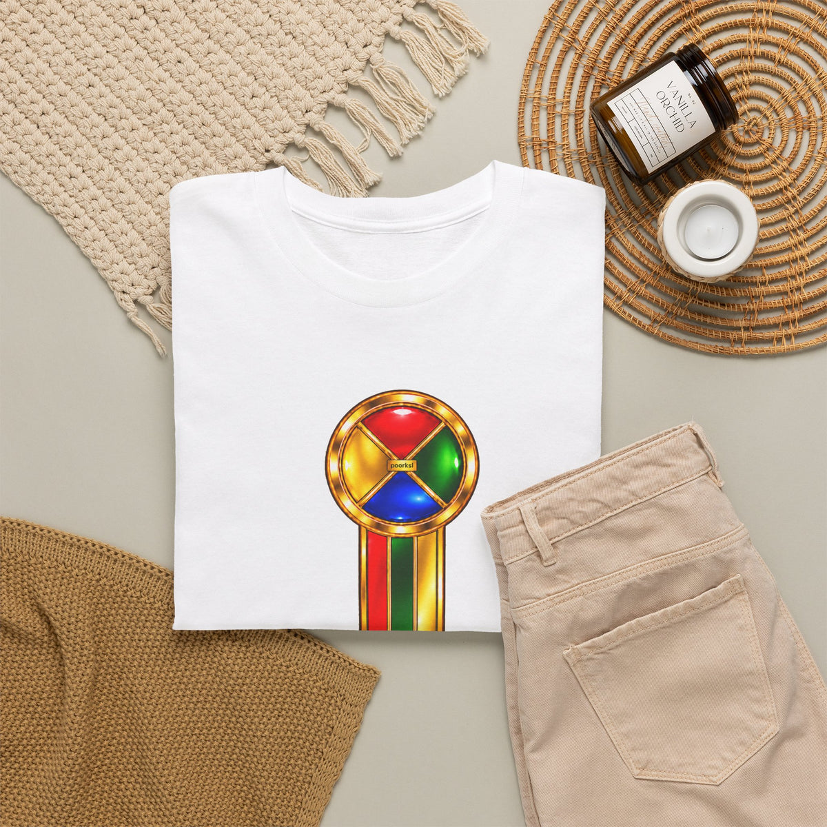 Poorksl Multicolor Graphic Unisex T-shirt
