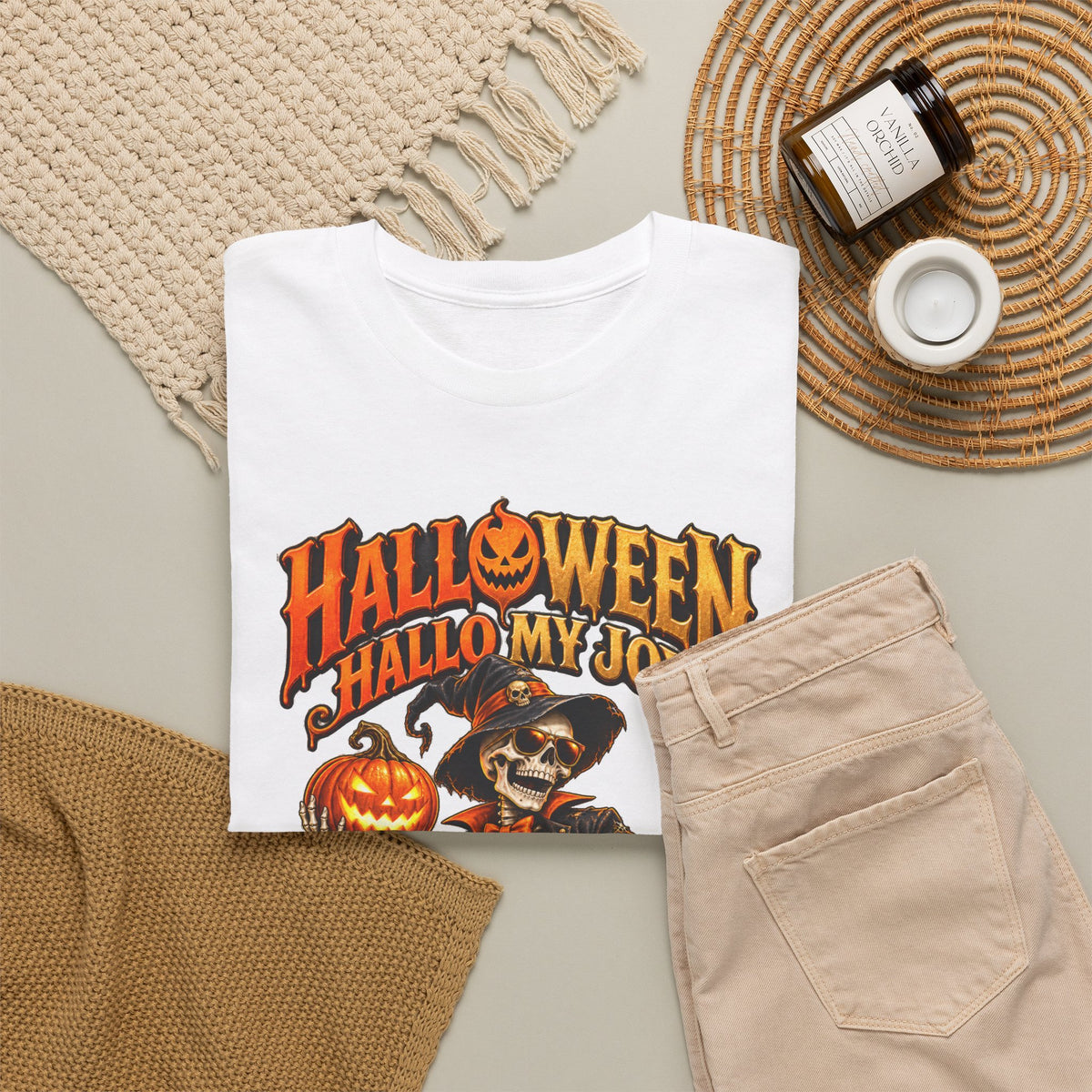 Halloween Hallo My Joy But Ween My Pocket Unisex Graphic  T-shirt