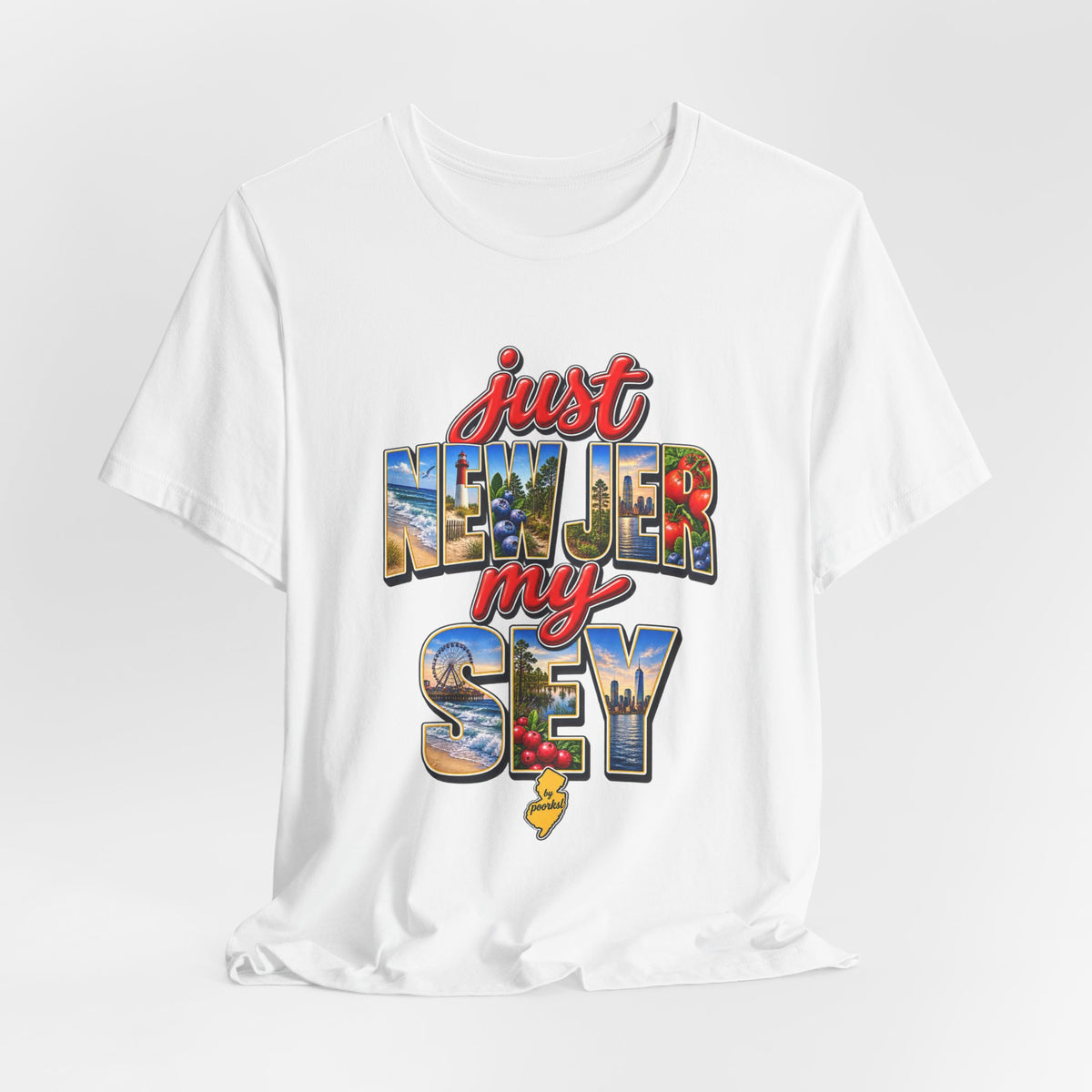 New Jersey T-shirt-Garden State- Unisex Graphic Tee- by Poorksl.
